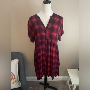 ANTHROPOLOGIE Tylho Mona Plaid Shirt Dress